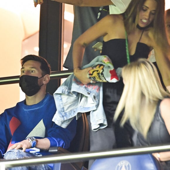 Lionel Leo Messi au match de football ligue 1 Uber Eats PSG-Montpellier (2-0) au Parc des Princes à Paris le 25 septembre 2021 © JB Autissier / Panoramic / Bestimage 