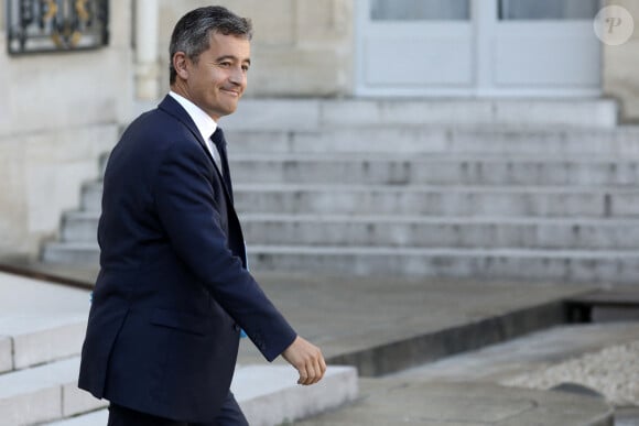 Le ministre de l'intérieur, Gérald Darmanin à la sortie du conseil des ministres, le 22 septembre 2021, au palais de l'Elysée, à Paris. © Stéphane Lemouton/Bestimage