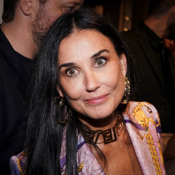 Demi Moore à la soirée organisée pour le lancement de la collection Fendace créée par la collaboration entre les maisons de couture Fendi et Versace lors de la Fashion Week printemps/été 2022 de Milan, Italie, le 26 septembre 2021. © Marco Piraccini/Mondadori Portfolio/Zuma Press/Bestimage