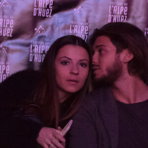 Exclusif - Rayane Bensetti et sa compagne Denitsa Ikonomova lors du 21ème Festival International du Film de Comédie de l'Alpe d'Huez le 18 janvier 2018
