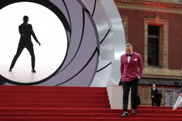 Daniel Craig lors de l'avant-première mondiale du film "James Bond - Mourir peut attendre (No Time to Die)" au Royal Albert Hall à Londres le 28 septembre 2021.