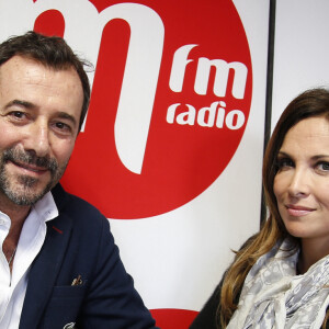Exclusif - Hélène Ségara, présente son nouvel album "Tout commence aujourd'hui" lors de l'émission de Bernard Montiel "M comme Montiel" à la station radio MFM à Paris