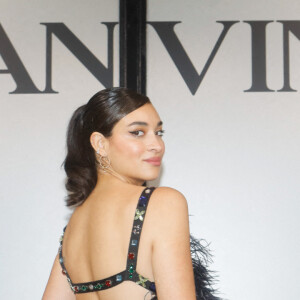 Camélia Jordana assiste au défilé de mode Lanvin, collection prêt-à-porter printemps/été 2022 à la Salle Pleyel. Paris, le 3 octobre 2021. © Veeren Ramsamy-Christiophe Clovis/Bestimage