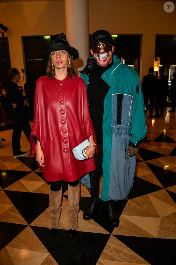 Joeystarr (à droite) assiste au défilé de mode Lanvin, collection prêt-à-porter printemps/été 2022 à la Salle Pleyel. Paris, le 3 octobre 2021. © Veeren Ramsamy-Christiophe Clovis/Bestimage