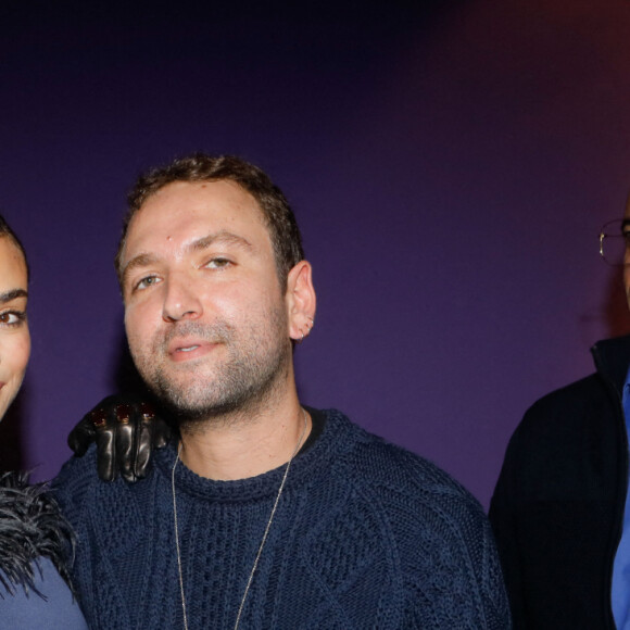 Camélia Jordana et Bruno Sialelli dans les coulisses du défilé de mode Lanvin lors de la Fashion Week printemps/été 2022, à la Salle Pleyel. Paris, le 3 octobre 2021. © Veeren Ramsamy-Christiophe Clovis/Bestimage