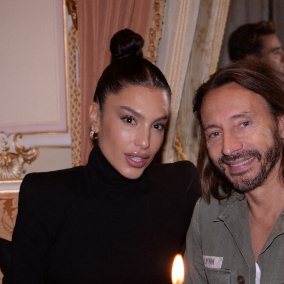 Exclusif - Bob Sinclar et Jessica Aïdi - Soirée de présentation de la collection "Messika x Kate Moss" à l'hôtel Ritz à Paris. Le 3 octobre 2021. © Rachid Bellak / Bestimage