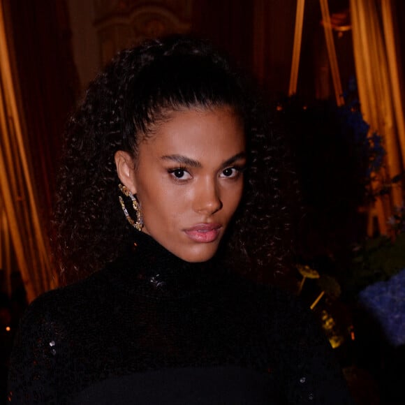 Exclusif - Tina Kunakey - Soirée de présentation de la collection "Messika x Kate Moss" à l'hôtel Ritz à Paris. Le 3 octobre 2021. © Rachid Bellak / Bestimage