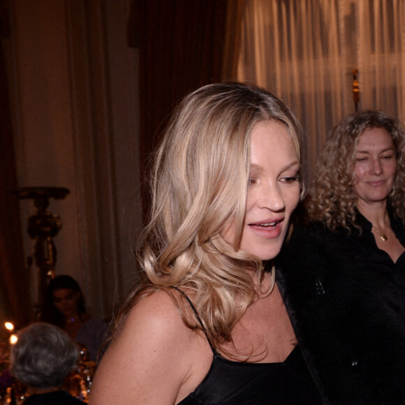 Exclusif - Kate Moss et Christian Louboutin - Soirée de présentation de la collection "Messika x Kate Moss" à l'hôtel Ritz à Paris. Le 3 octobre 2021. © Rachid Bellak / Bestimage