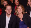 Mathieu Vergne et Ophélie Meunier (enceinte) - Soirée de présentation de la collection "Messika x Kate Moss" à l'hôtel Ritz à Paris. © Rachid Bellak / Bestimage