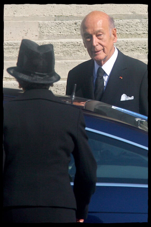 Valéry Giscard d'Estaing lors des obsèques de Raymond Barre à Paris en 2007