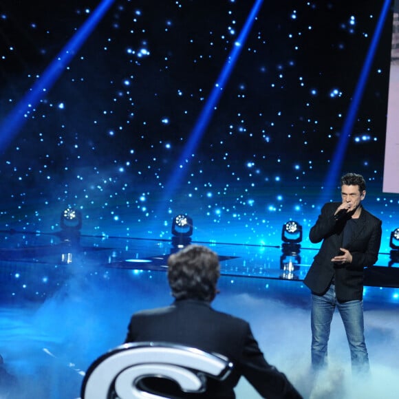 Jean-Pierre Foucault et Marc Lavoine - Enregistrement de l'émission "La Chanson secrète 4" à Paris. Le 17 décembre 2019. © Gaffiot-Perusseau / Bestimage