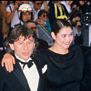 Charlotte Lewis et Roman Polanski présentent le film "Pirates" au Festival de Cannes en 1986.