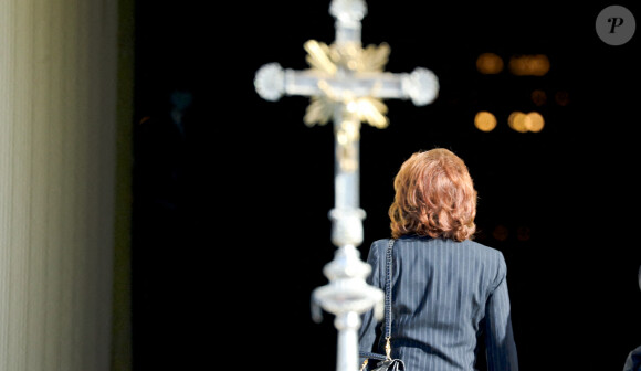 Dominique Tapie - Arrivées aux obsèques de Bernard Tapie en la cathédrale de la Major à Marseille le 8 octobre 2021. © Jacovides / Santini / Bestimage
