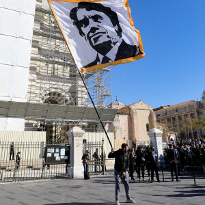 Obsèques de Bernard Tapie en la cathédrale de la Major à Marseille le 8 octobre 2021. © Jacovides / Santini / Bestimage