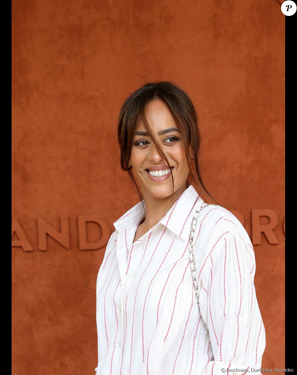 Amel Bent au village des Internationaux de France de tennis de Roland Garros à Paris le 12 juin 2021. © Dominique Jacovides / Bestimage