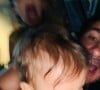 Michaël Youn et ses enfants, Seven et Stellar, sur Instagram en août 2020.