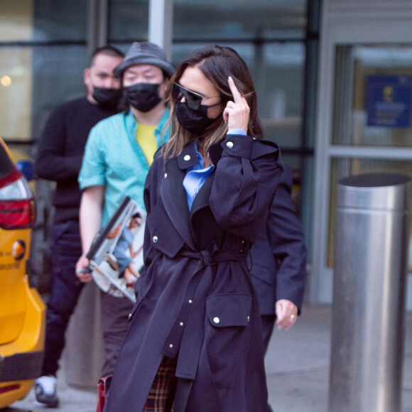 Victoria Beckham à son arrivée à l'aéroport JFK à New York le 11 octobre 2021.
