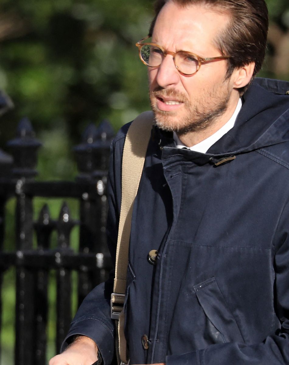 Mathieu Vergne - Arrivées aux obsèques de Etienne Mougeotte en l'église Saint-François-Xavier à Paris. Le 13 octobre 2021 © Jacovides-Clovis / Bestimage