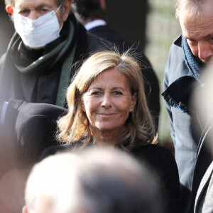 Claire Chazal - Sorties des obsèques d'Etienne Mougeotte en l'église Saint-François-Xavier à Paris. Le 13 octobre 2021. © Jacovides-Clovis / Bestimage