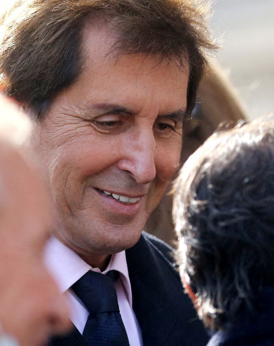 Max Guazzini - Sorties des obsèques d'Etienne Mougeotte en l'église Saint-François-Xavier à Paris. Le 13 octobre 2021. © Jacovides-Clovis / Bestimage