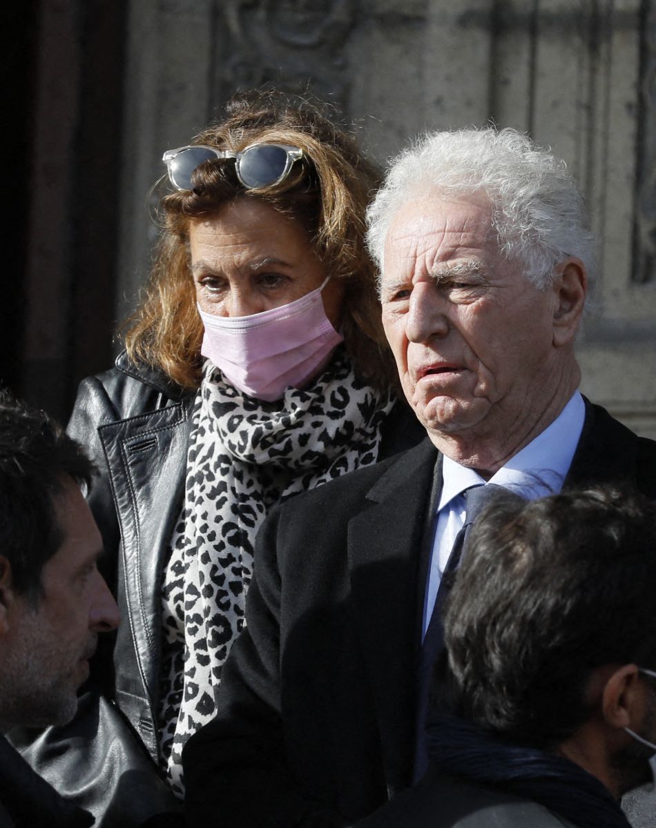 Robert Namias - Sorties des obsèques d'Etienne Mougeotte en l'église Saint-François-Xavier à Paris. Le 13 octobre 2021. © Jacovides-Clovis / Bestimage