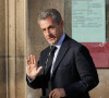 Nicolas Sarkozy - Arrivées aux obsèques de Etienne Mougeotte en l'église Saint-François-Xavier à Paris