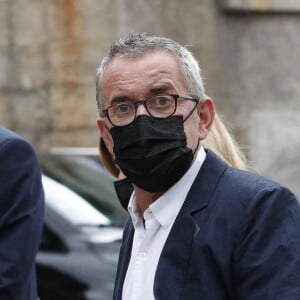 Christophe Dechavanne - Obsèques de Jean-Paul Belmondo en en l'église Saint-Germain-des-Prés, à Paris le 10 septembre 2021. © Cyril Moreau / Bestimage 