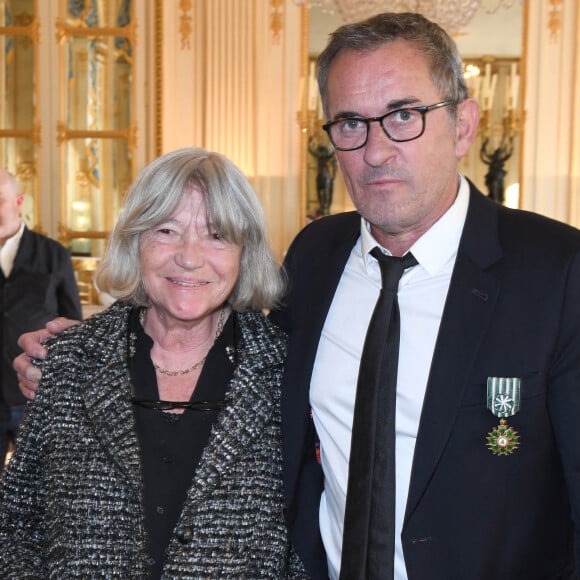 Exclusif - Marie-France Brière, Christophe Dechavanne - Christophe Dechavanne reçoit le grade d'Officier des Arts et des Lettres au Ministère de la Culture à Paris le 15 mai 2019. © Coadic Guirec / Bestimage 