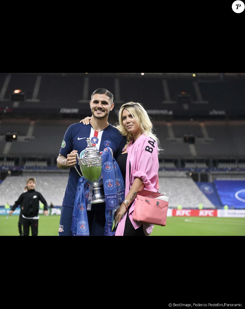 Wanda Nara - Le Paris Saint Germain remporte la Coupe de France face à l'AS Saint Etienne au Stade de France à Saint-Denis le 24 juillet 2020. © Federico Pestellini/Panoramic/Bestimage