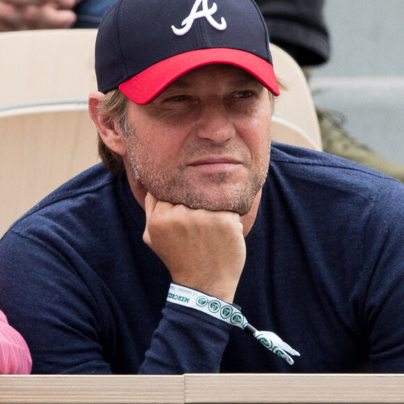 Laurent Delahousse - Les célébrités dans les tribunes des Internationaux de France de Tennis de Roland Garros 2019 à Paris, France, le 29 mai 2019. © Jacovides-Moreau/Bestimage