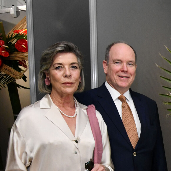 La princesse Caroline de Hanovre et le prince Albert de Monaco durant le 52e Concours International de Bouquets à Monaco © Bruno Bebert / Bestimage 