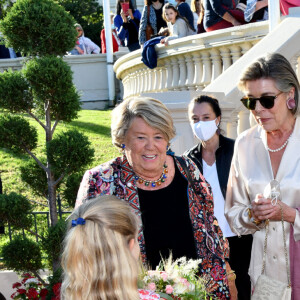 La princesse Caroline de Hanovre et le prince Albert de Monaco durant le 52e Concours International de Bouquets à Monaco, le 16 octobre 2021. © Bruno Bebert / Bestimage 