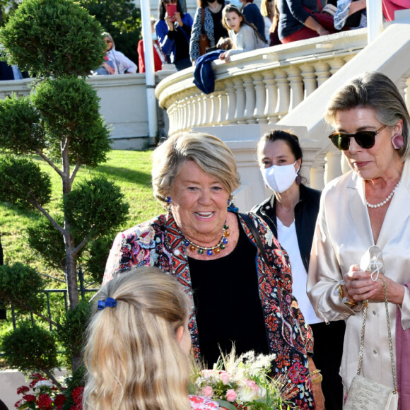 La princesse Caroline de Hanovre et le prince Albert de Monaco durant le 52e Concours International de Bouquets à Monaco, le 16 octobre 2021. © Bruno Bebert / Bestimage 
