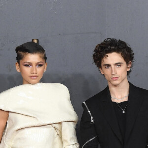 Zendaya et Timothée Chalamet - Première du film "Dune" à Londres, le 18 octobre 2021.