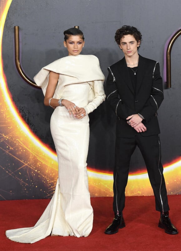 Zendaya et Timothée Chalamet - Première du film "Dune" à Londres, le 18 octobre 2021.