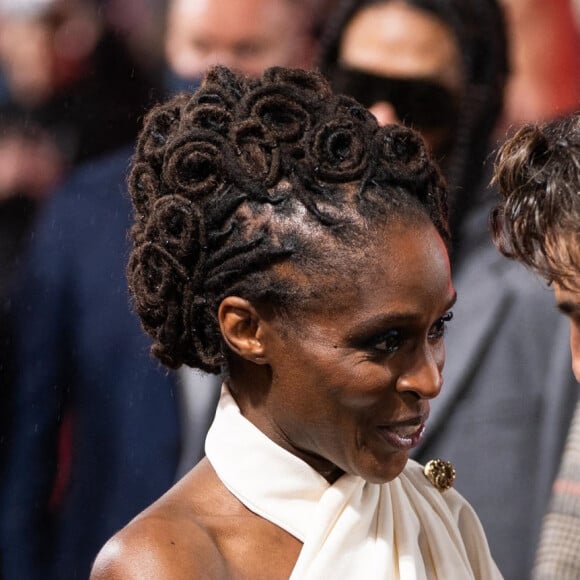 Sharon Duncan-Brewster, Timothée Chalamet - Première du film "Dune" à Londres, le 18 octobre 2021.