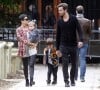 Exclusif - Kourtney Kardashian, son compagnon Scott Disick et leurs enfants Mason et Pénelope Disick ont passé la journée à Paris, le 27 mai 2014.