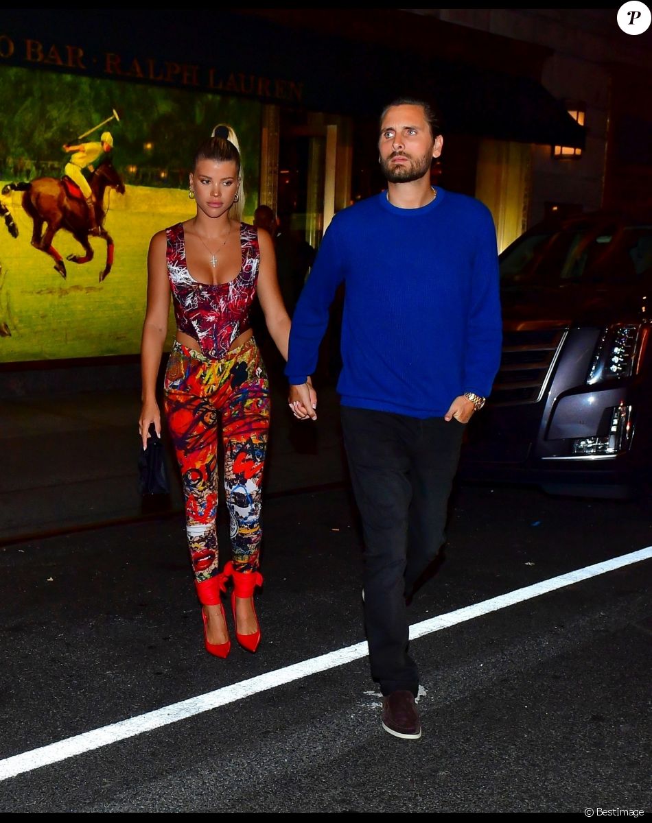 Exclusif - Scott Disick et sa compagne Sofia Richie dînent au restaurant The Polo Bar à New York en marge de la fashion week le 8 septembre 2019.