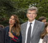 Exclusif - Arnaud Montebourg et sa compagne Amina Walter en backstage lors de l'évènement "Le Concert de Paris" depuis le Champ-de-Mars à l'occasion de la Fête Nationale du 14 Juillet 2021.