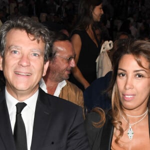 Arnaud Montebourg et son épouse Amina Walter - Opéra "Tosca Puccini" à l'hôtel national des Invalides dans le cadre de l'opération "Opéra en plein air" à Paris le 4 septembre 2019.