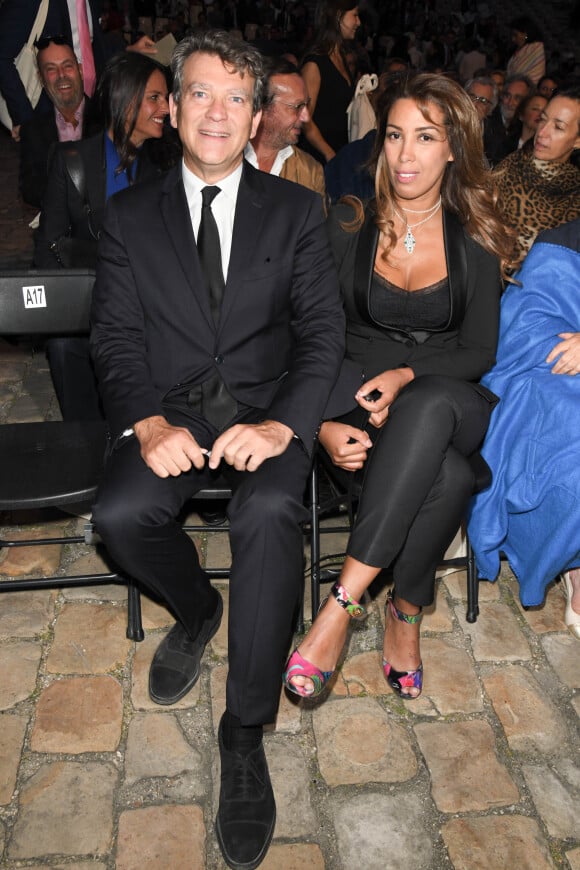 Arnaud Montebourg et son épouse Amina Walter - Opéra "Tosca Puccini" à l'hôtel national des Invalides dans le cadre de l'opération "Opéra en plein air" à Paris le 4 septembre 2019.
