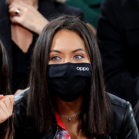 Vaimalama Chaves en tribune lors de la finale homme des internationaux de tennis de Roland Garros à Paris remportée par Rafael Nadal en trois set le 11 octobre 2020. © Dominique Jacovides / Bestimage