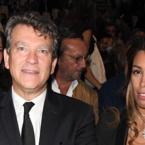 Arnaud Montebourg et Amina Walter, directrice du développement et des partenariats de LeLynx.fr - Opéra "Tosca Puccini" à l'hôtel national des Invalides dans le cadre de l'opération "Opéra en plein air" à Paris le 4 septembre 2019. © Coadic Guirec/Bestimage