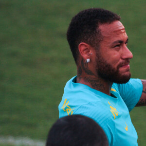 Neymar Jr. - La sélection brésilienne s'entraîne au stade Ismael Benigno à Manaus, Brésil, le 12 octobre 2021. © Fotoarena/Panoramic/Bestimage 