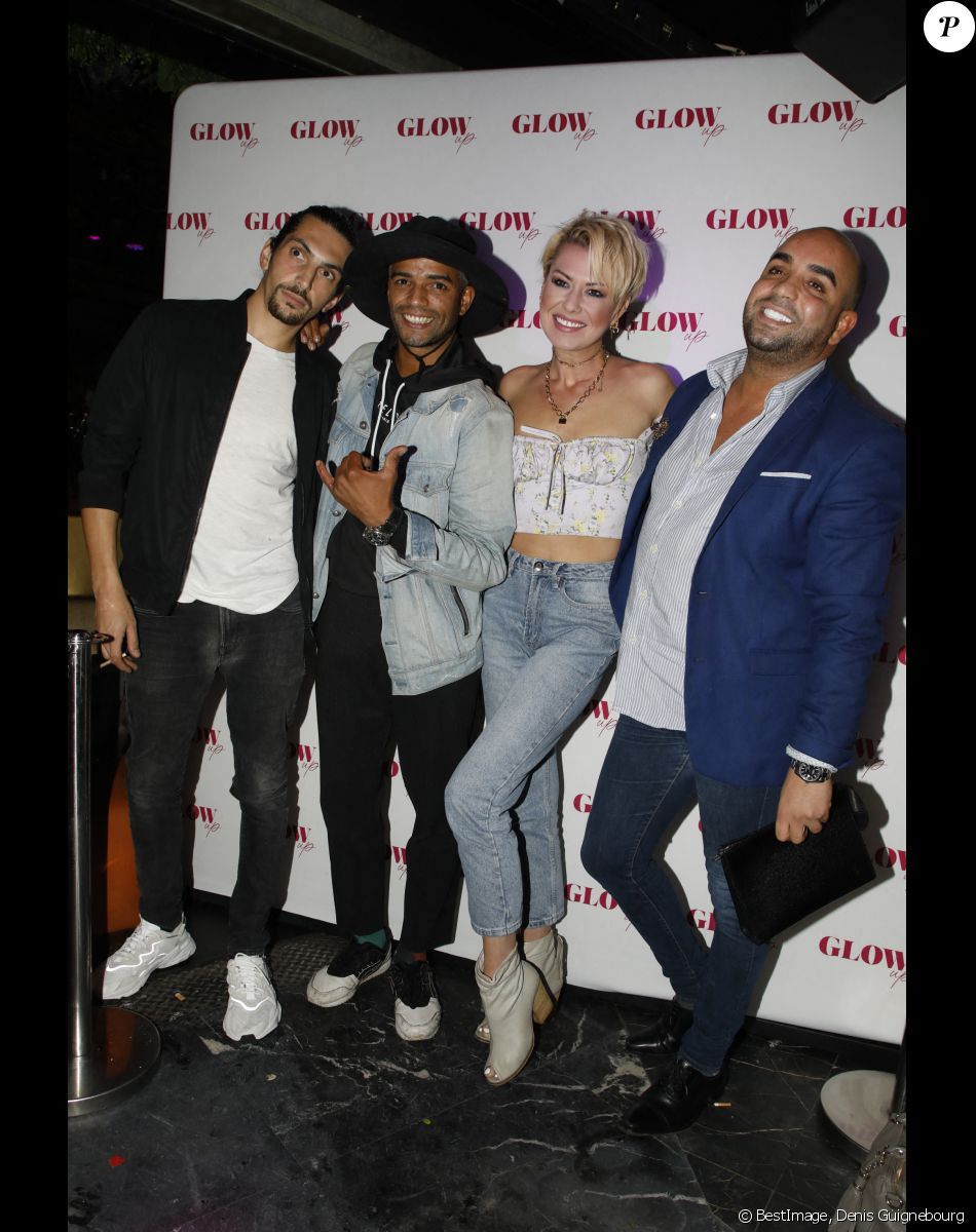 Katrina Patchett et Brahim Zaibat lors de la soirée de L'influenceuse Alix Desmoineaux ( avec une tenue de Jean-Paul Gaultier) aux 2 millions d'abonnés sort son premier livre 'GLOW UP' lors d'une soirée à l'Arc à Paris le 21 Octobre 2021. © Denis Guignebourg / Bestimage