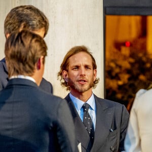 Andrea Casiraghi - Cérémonie religieuse du mariage du prince Phílippos de Grèce et Nina Flohr à la cathédrale de l'Annonciation à Athènes le 23 octobre 2021.