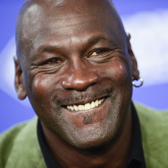 Michael Jordan - coproprietaire des Charlotte Hornets - Conférence de presse du match de NBA Game Paris entre les Bucks de Milwaukee et les Charlotte Hornet à l'AccorHotels Arena à Paris. © JB Autissier / Panoramic