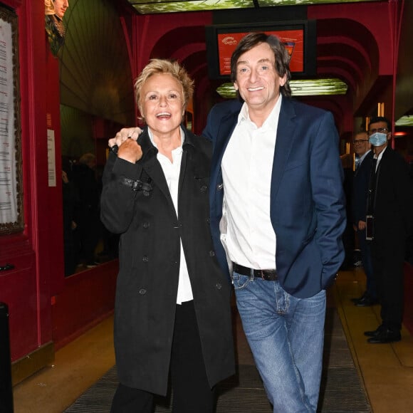 Muriel Robin et Pierre Palmade - Inauguration de la statue de cire de "Muriel Robin et Pierre Palmade" au musée Grévin à Paris le 25 octobre 2021. © Coadic Guirec/Bestimage