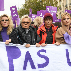 Claudia Tagbo, Najat Vallaud-Belkacem, Alexandra Lamy, Muriel Robin et sa compagne Anne Le Nen, Julie Gayet, Anne Marivin - De nombreuses artistes et personnalités marchent contre les violences sexistes et sexuelles (marche organisée par le collectif NousToutes) de place de l'Opéra jusqu'à la place de la Nation à Paris le 23 Novembre 2019 © Coadic Guirec / Bestimage 