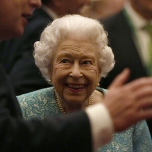 La reine Elisabeth II d'Angleterre et Boris Johnson (Premier ministre du Royaume-Uni) - Réception du "Global Investment Conference" au château de Windsor, le 19 octobre 2021.